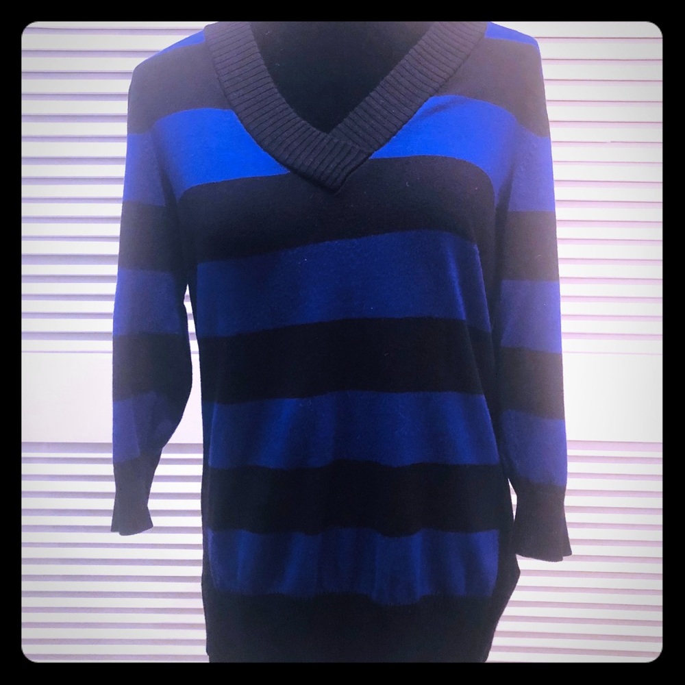 Black and Blue Style & Co. Striped Top